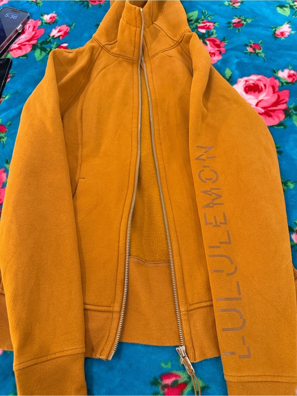 lululemon athletica Women's Golden Mustard Full-Zip Hoodie - Picture 2 of 4